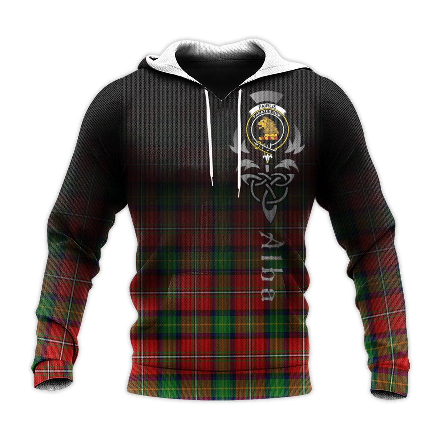 Printivon Fairlie Modern Tartan Crest Alba Celtic Hoodie