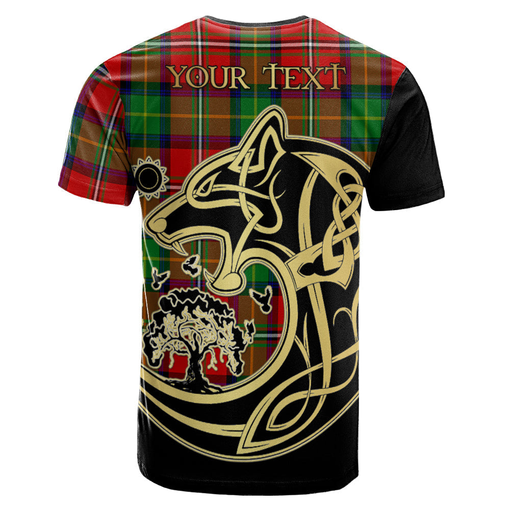 Printivon Fairlie Modern Crest Celtic Wolf Tartan T Shirt Custom Your Text