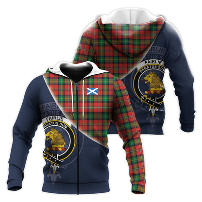 Printivon Fairlie Modern Tartan Scottish Crest Hoodie