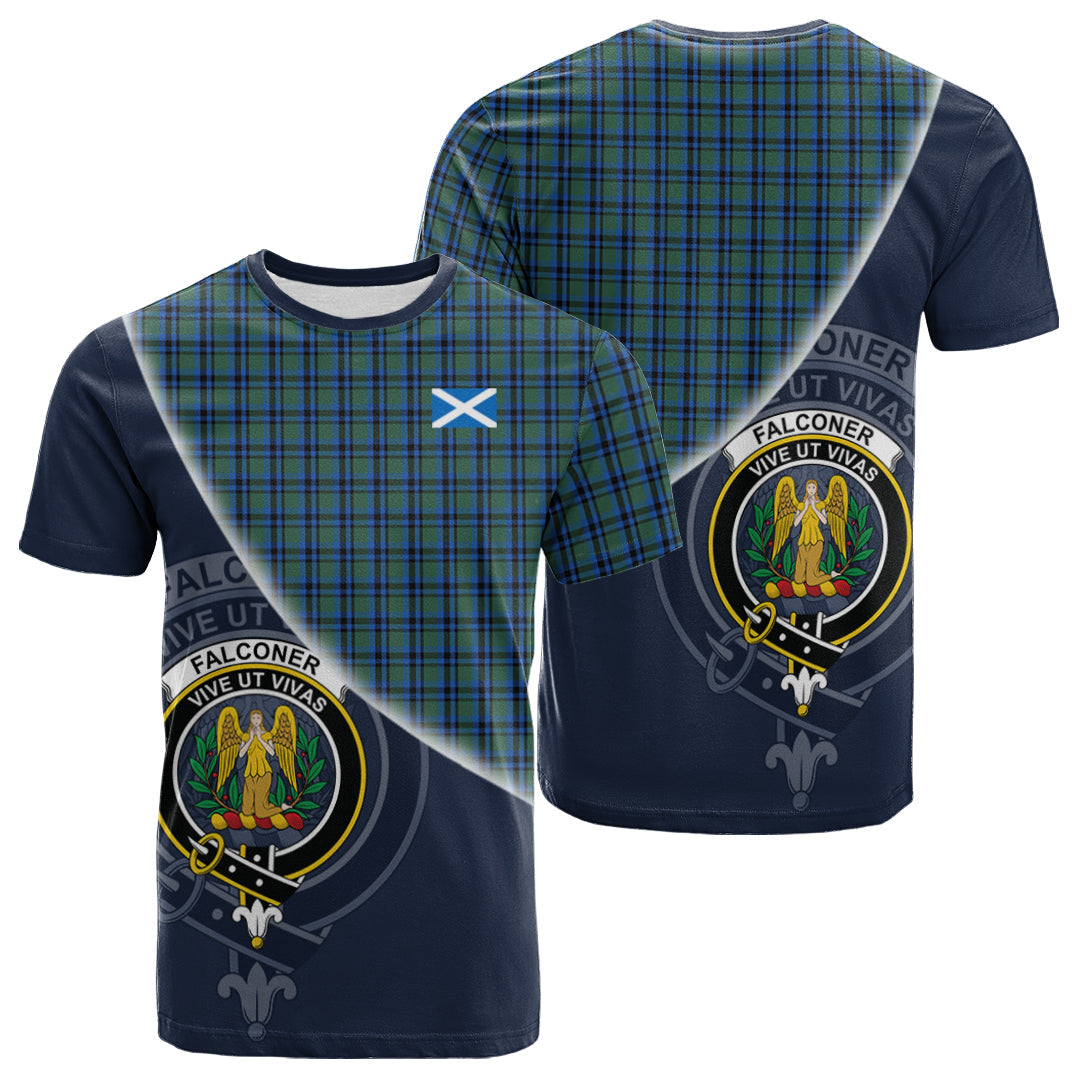 Printivon Falconer Tartan Scottish Crest T Shirt