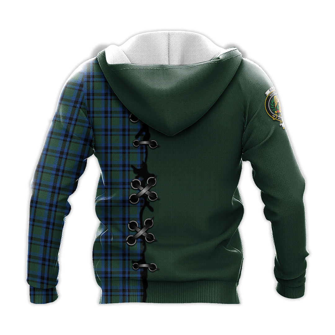 Printivon Falconer Tartan Hoodie Lion Rampant And Celtic Thistle Style