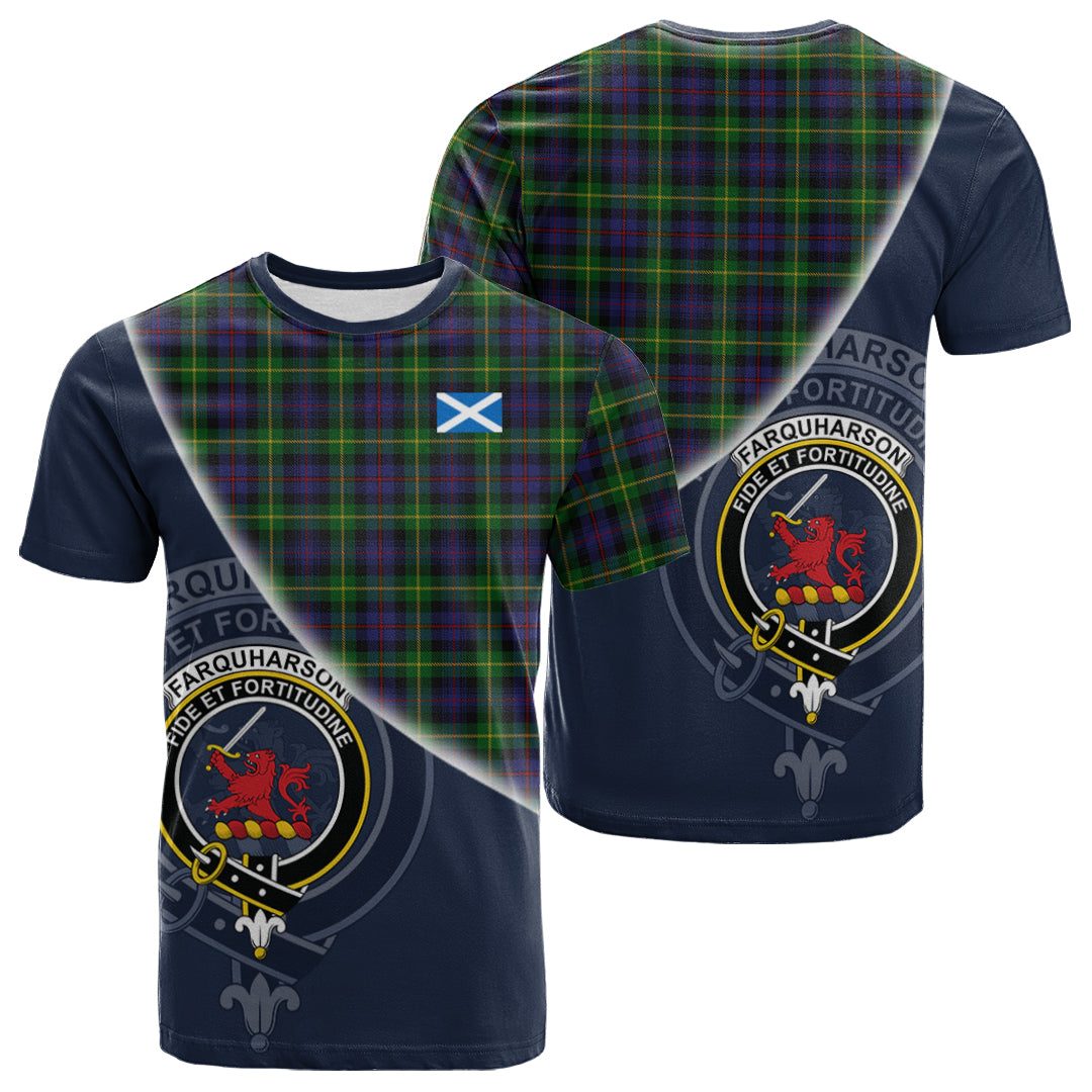 Printivon Farquharson Tartan Scottish Crest T Shirt