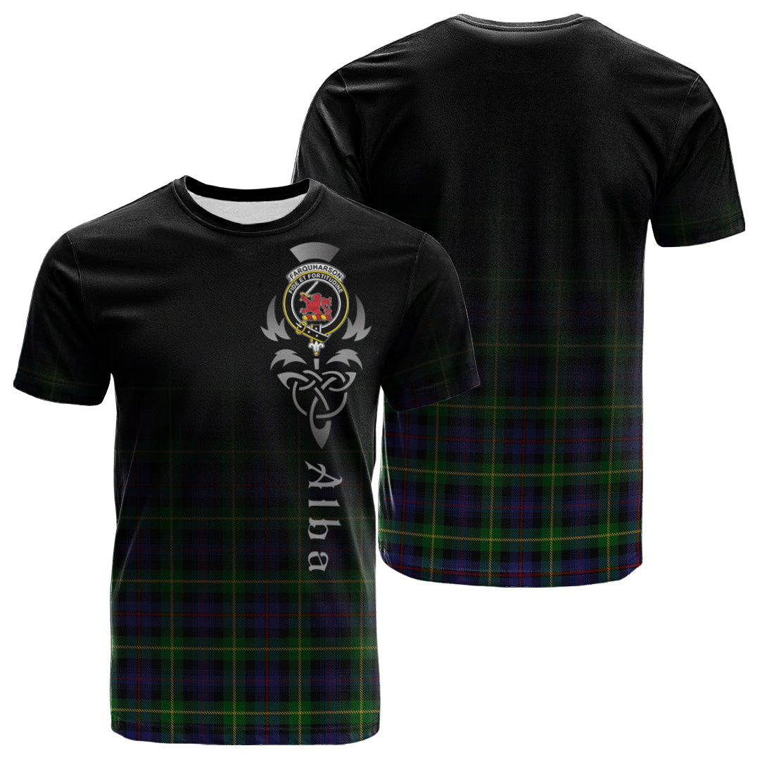 Printivon Farquharson Tartan Crest Alba Celtic T Shirt