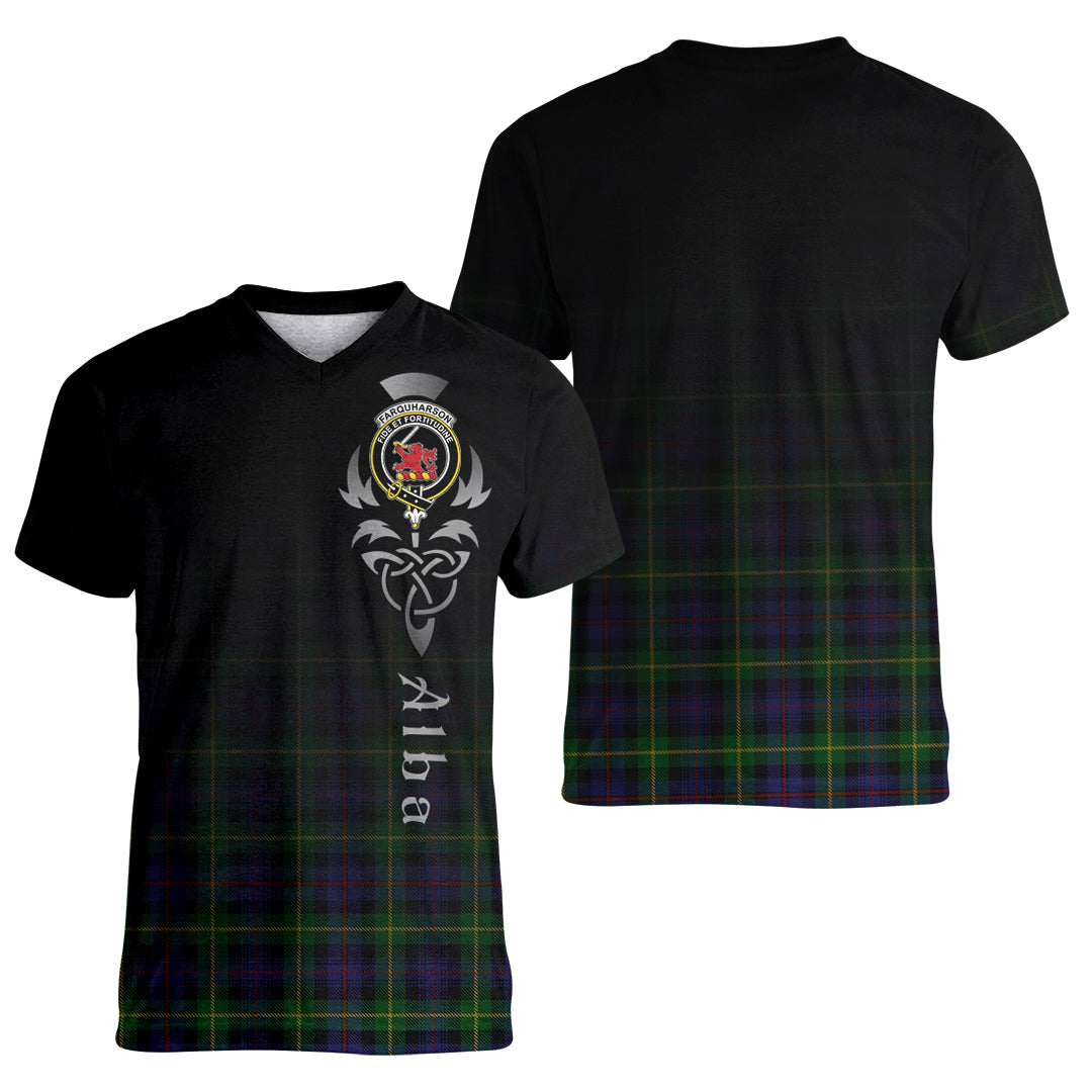 Printivon Farquharson Tartan Crest Alba Celtic T Shirt