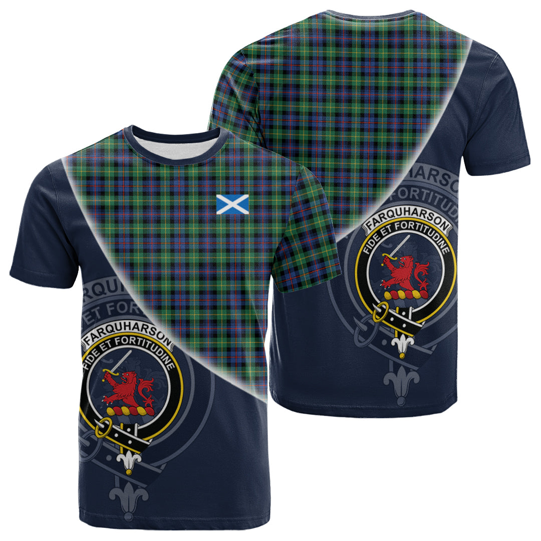 Printivon Farquharson Ancient Tartan Scottish Crest T Shirt