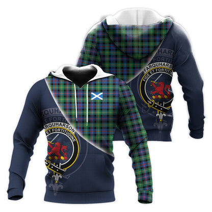Printivon Farquharson Ancient Tartan Scottish Crest Hoodie