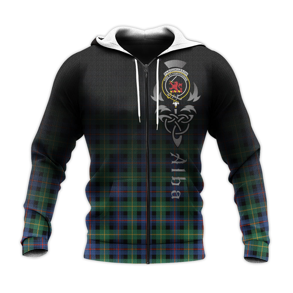 Printivon Farquharson Ancient Tartan Crest Alba Celtic Hoodie