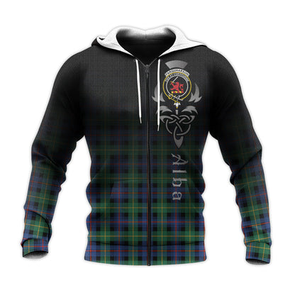 Printivon Farquharson Ancient Tartan Crest Alba Celtic Hoodie