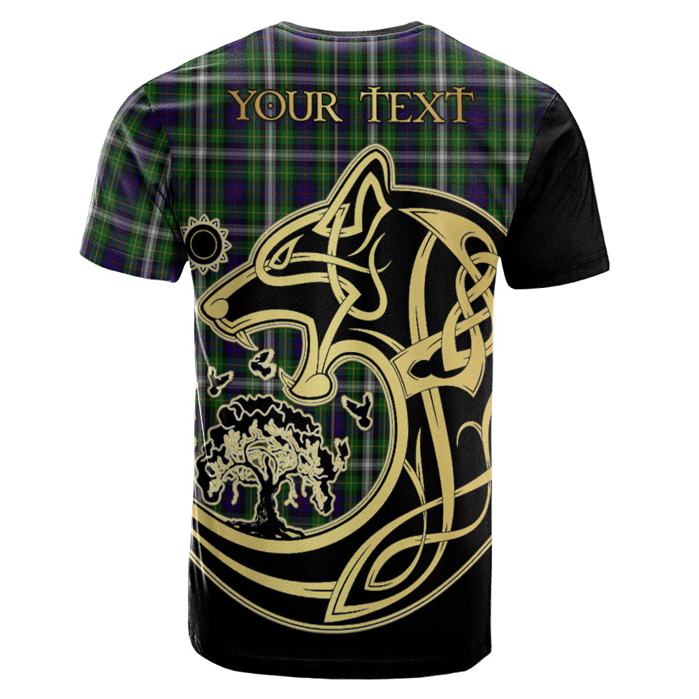 Printivon Farquharson Dress Crest Celtic Wolf Tartan T Shirt Custom Your Text