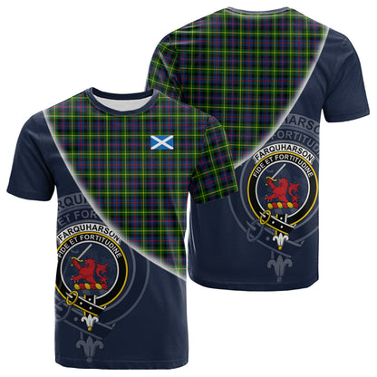 Printivon Farquharson Modern Tartan Scottish Crest T Shirt