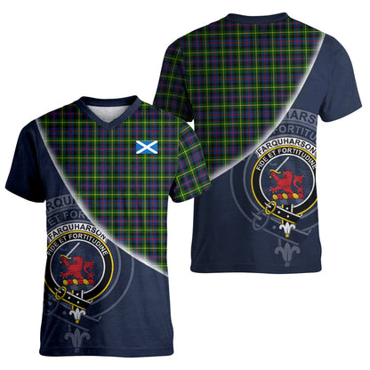 Printivon Farquharson Modern Tartan Scottish Crest T Shirt