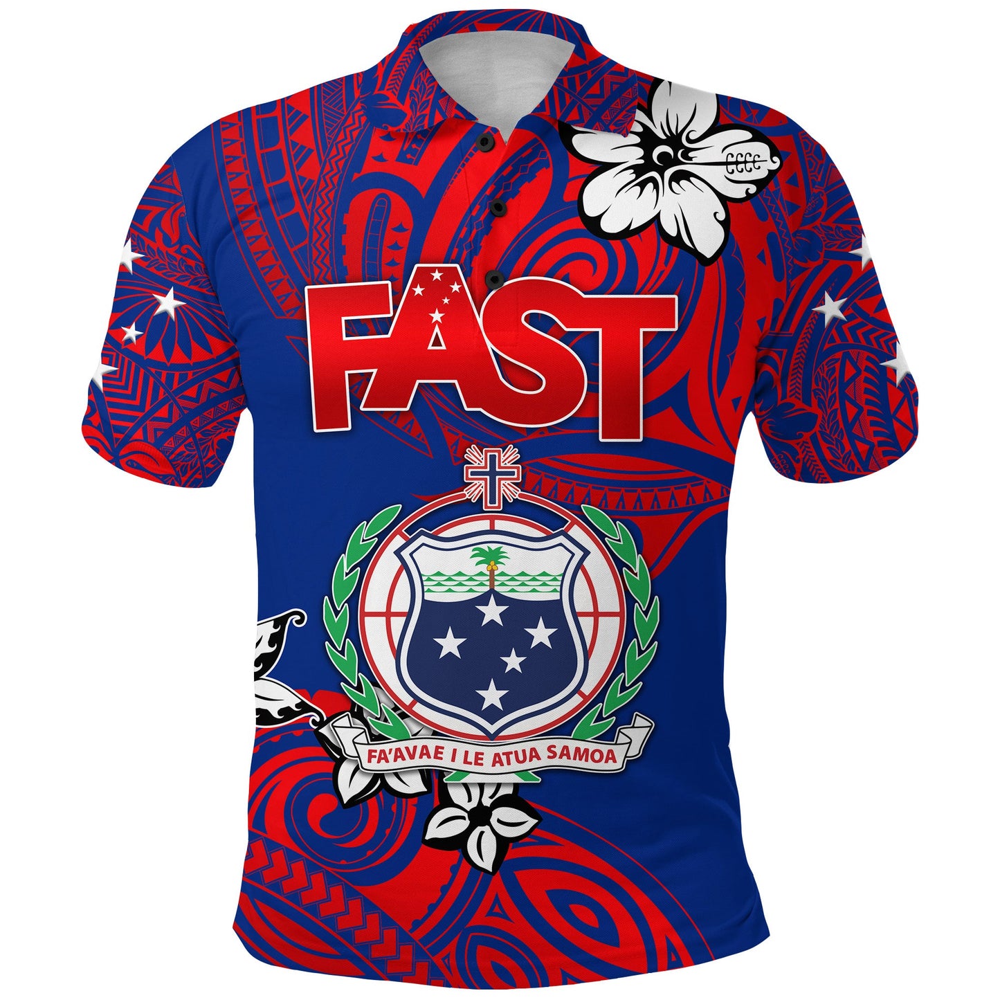 Samoa FAST Party Polo Shirt Unique Vibes