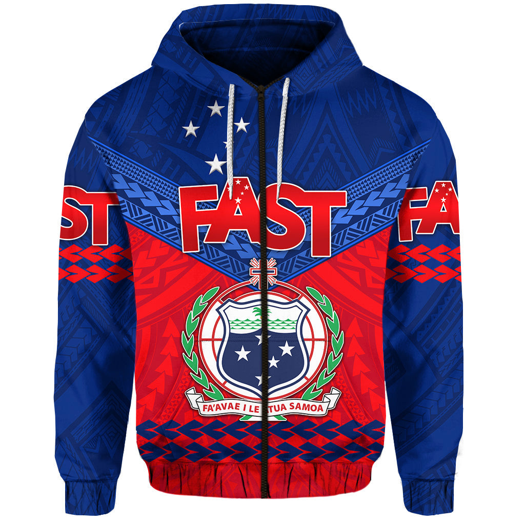 Samoa FAST Party Zip Hoodie Simple Style  All Over Print
