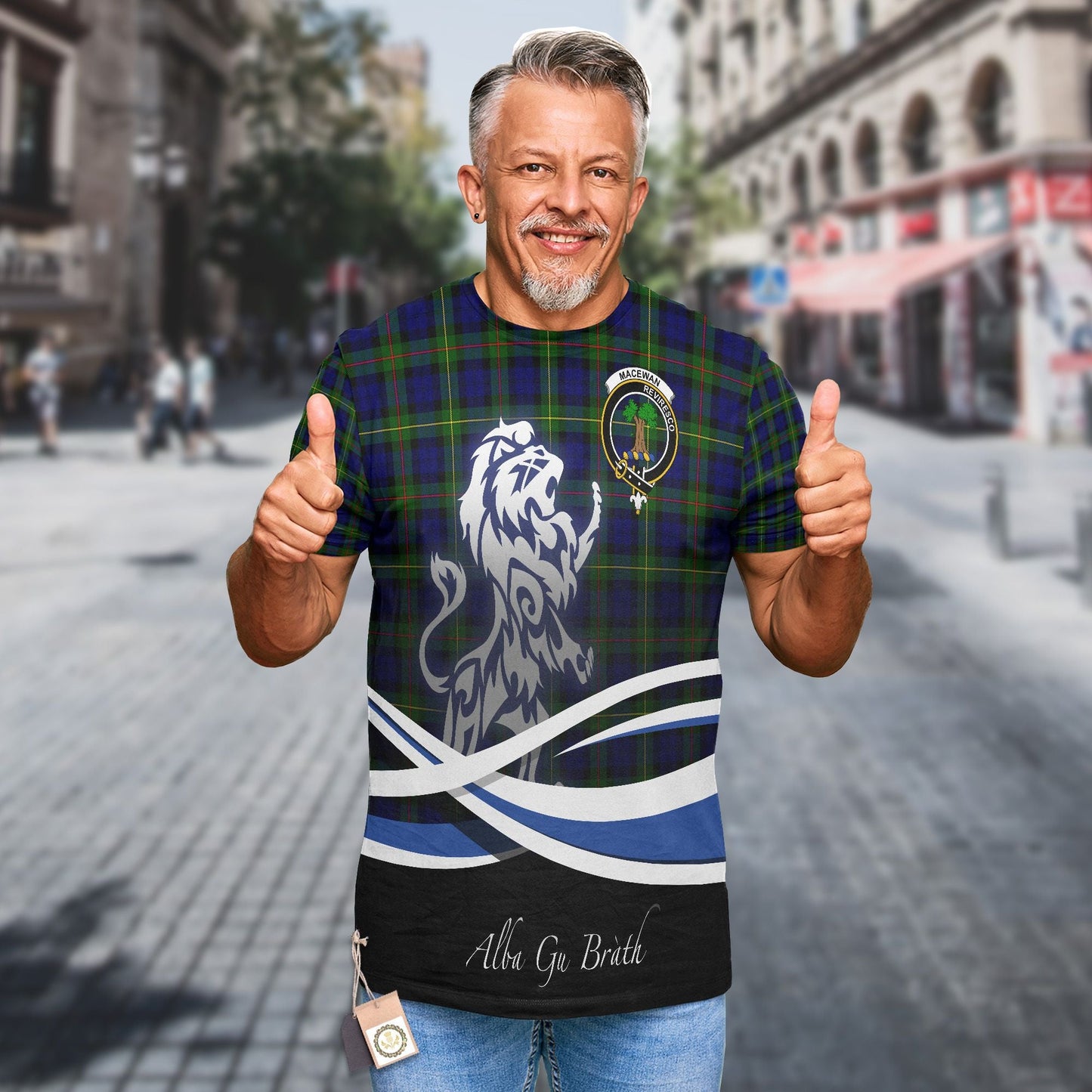 Printivon MacEwen Clan Crest Alba Gu Brath T Shirt Scotland Gift