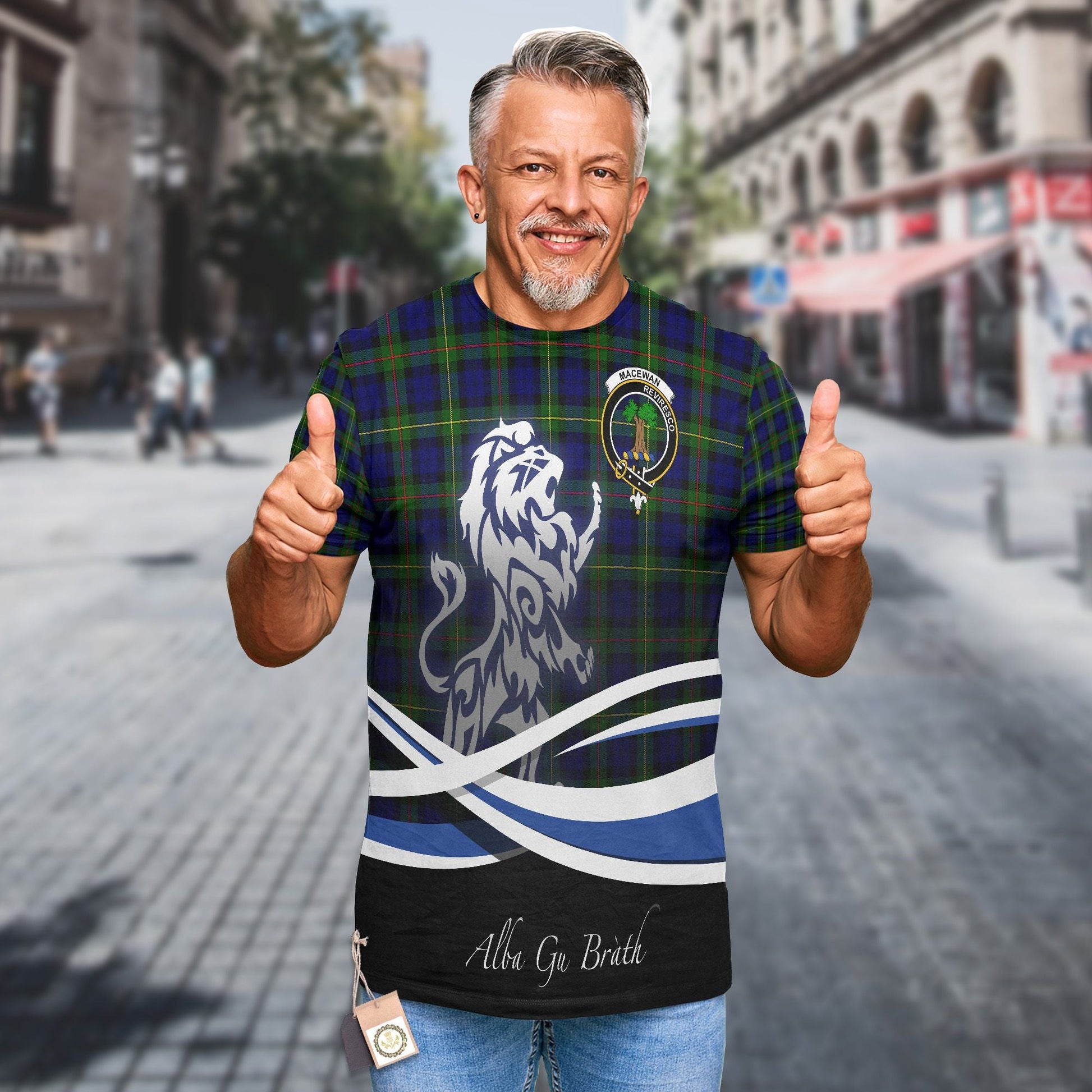 Printivon MacEwen Clan Crest Alba Gu Brath T Shirt Scotland Gift