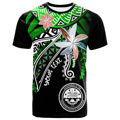 Federated States of Micronesia Custom Personalised T Shirt Fanciful Forest Green Color