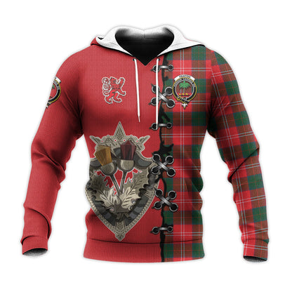 Printivon Fenton Tartan Hoodie Lion Rampant And Celtic Thistle Style