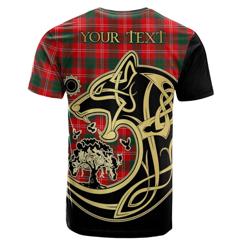 Printivon Fenton Crest Celtic Wolf Tartan T Shirt Custom Your Text