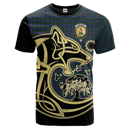 Printivon Ferguson Crest Celtic Wolf Tartan T Shirt Custom Your Text