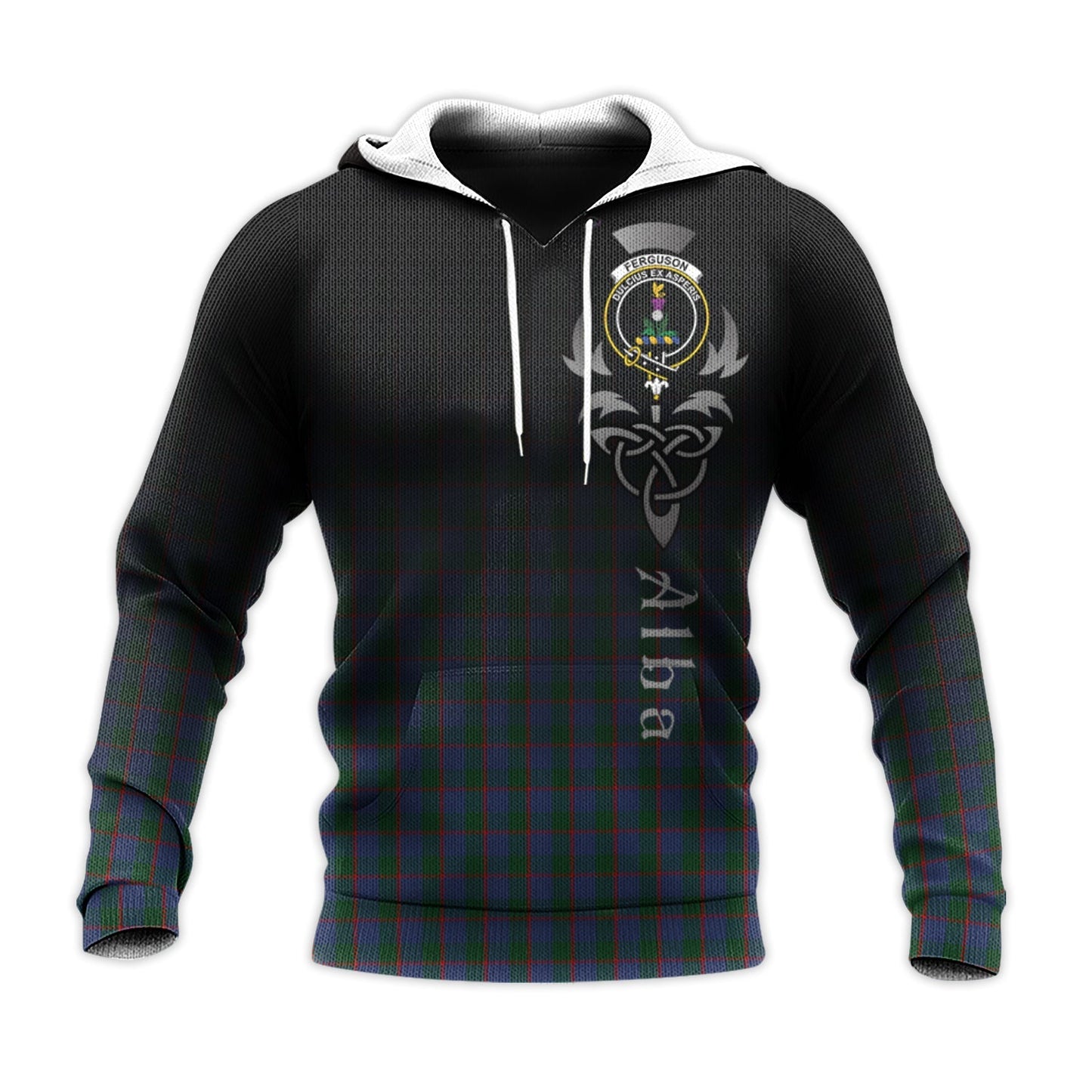 Printivon Ferguson Tartan Crest Alba Celtic Hoodie