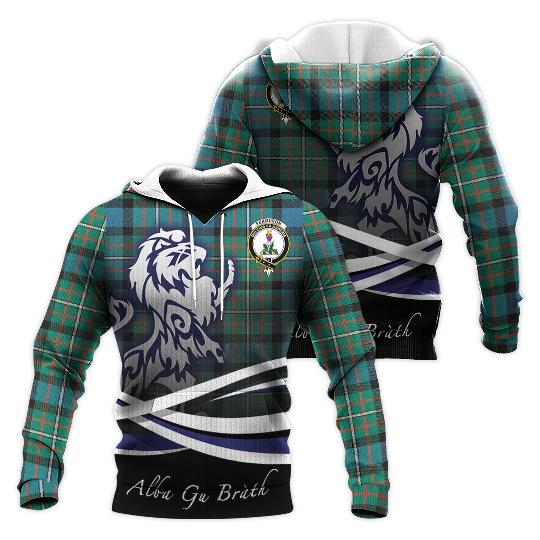 Printivon Ferguson Ancient Tartan Scottish Lion Hoodie