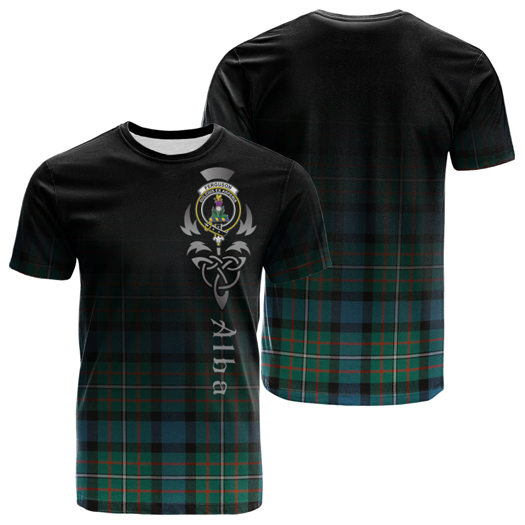 Printivon Ferguson Ancient Tartan Crest Alba Celtic T Shirt