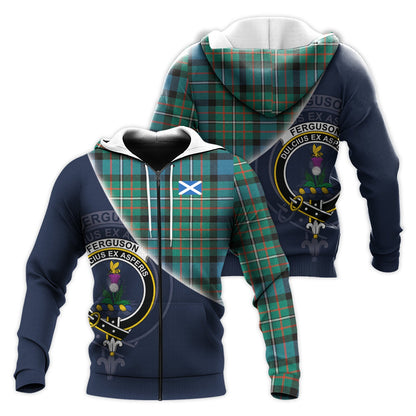 Printivon Ferguson Ancient Tartan Scottish Crest Hoodie
