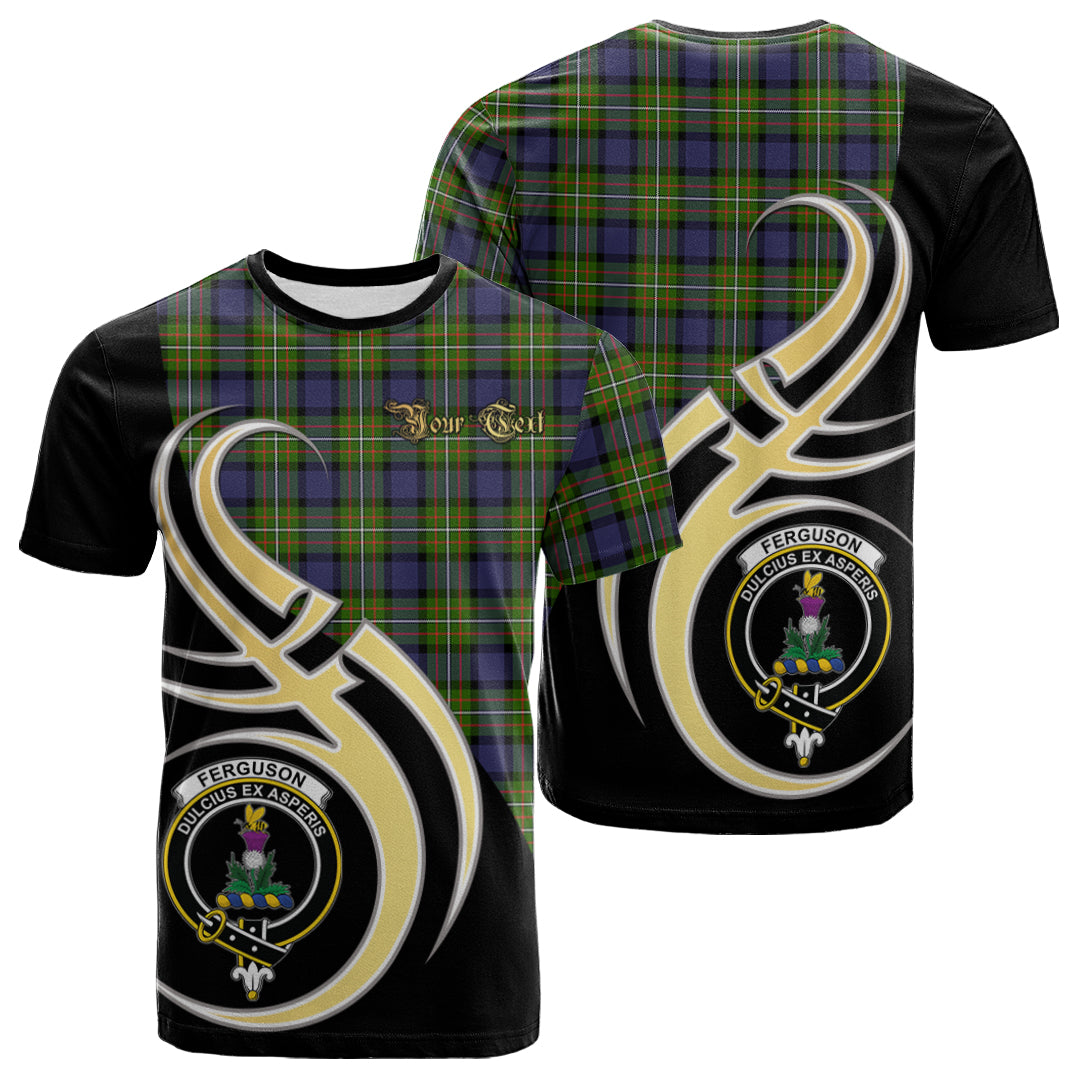 Printivon Ferguson Modern Tartan Crest Believe In Me T Shirt