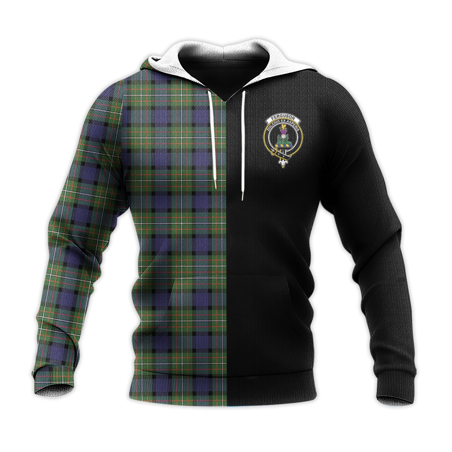 Printivon Ferguson Modern Tartan Personalize Half Hoodie