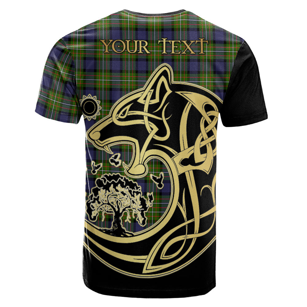 Printivon Ferguson Modern Crest Celtic Wolf Tartan T Shirt Custom Your Text