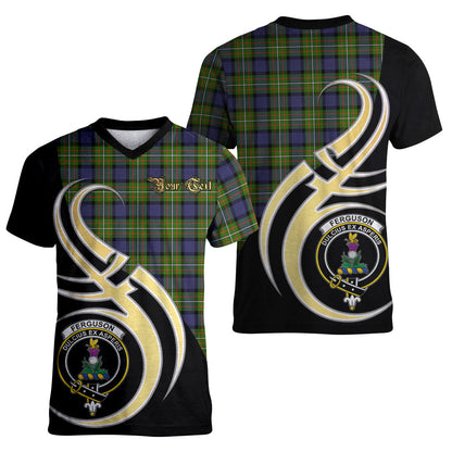 Printivon Ferguson Modern Tartan Crest Believe In Me T Shirt