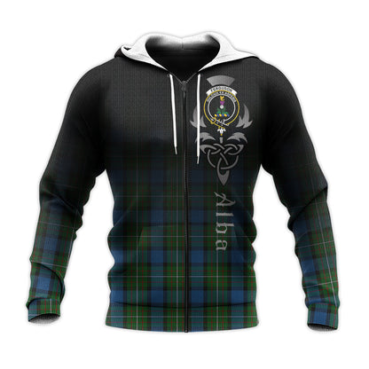 Printivon Ferguson Of Atholl Tartan Crest Alba Celtic Hoodie