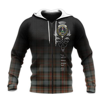 Printivon Ferguson Weathered Tartan Crest Alba Celtic Hoodie