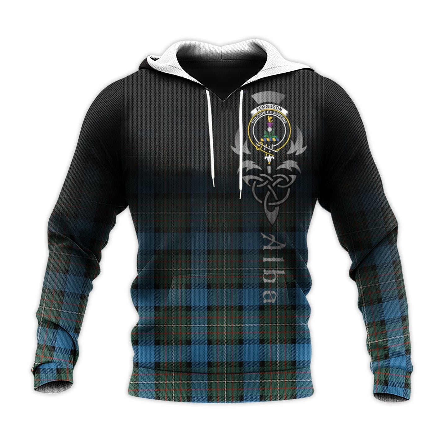 Printivon Fergusson Ancient Tartan Crest Alba Celtic Hoodie