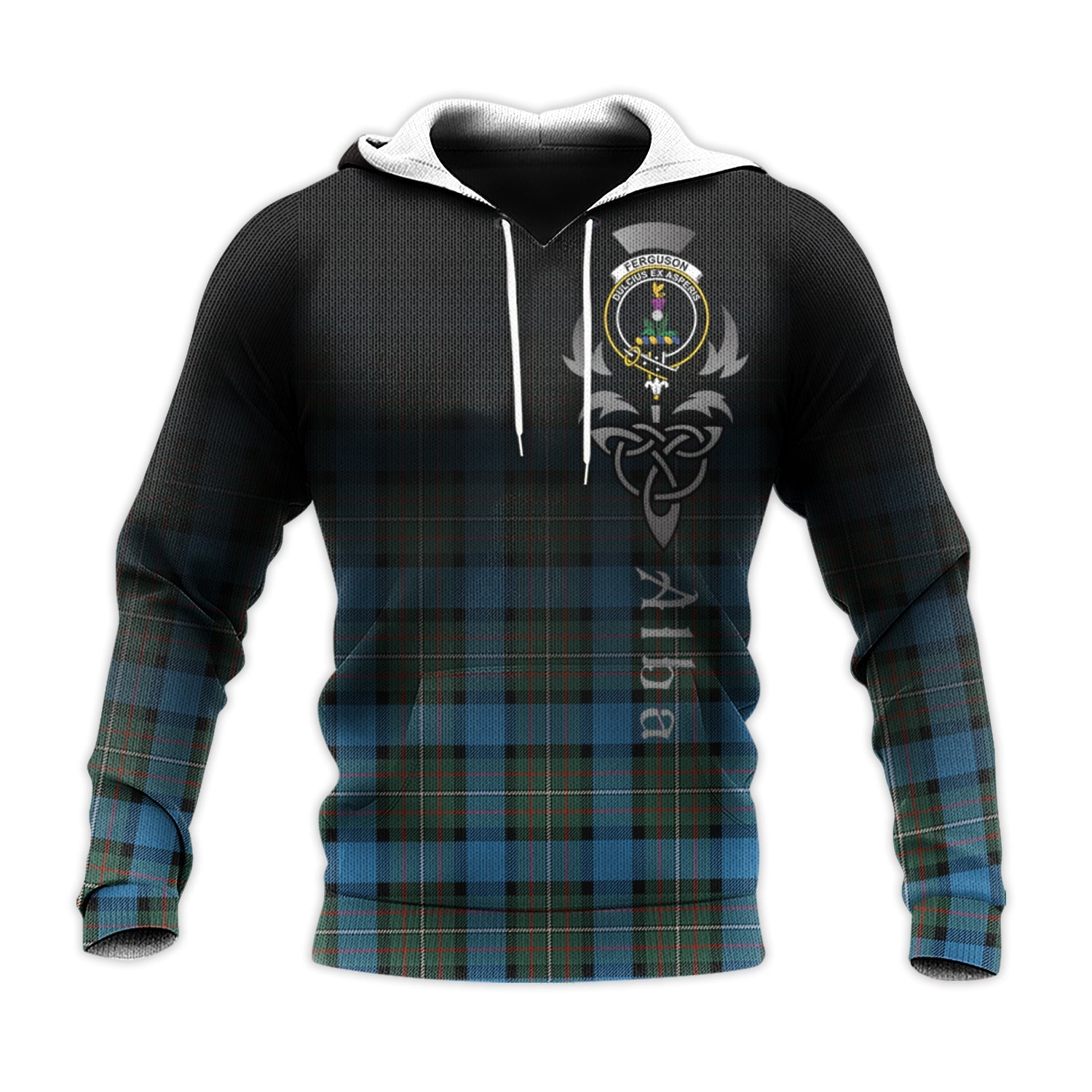 Printivon Fergusson Ancient Tartan Crest Alba Celtic Hoodie