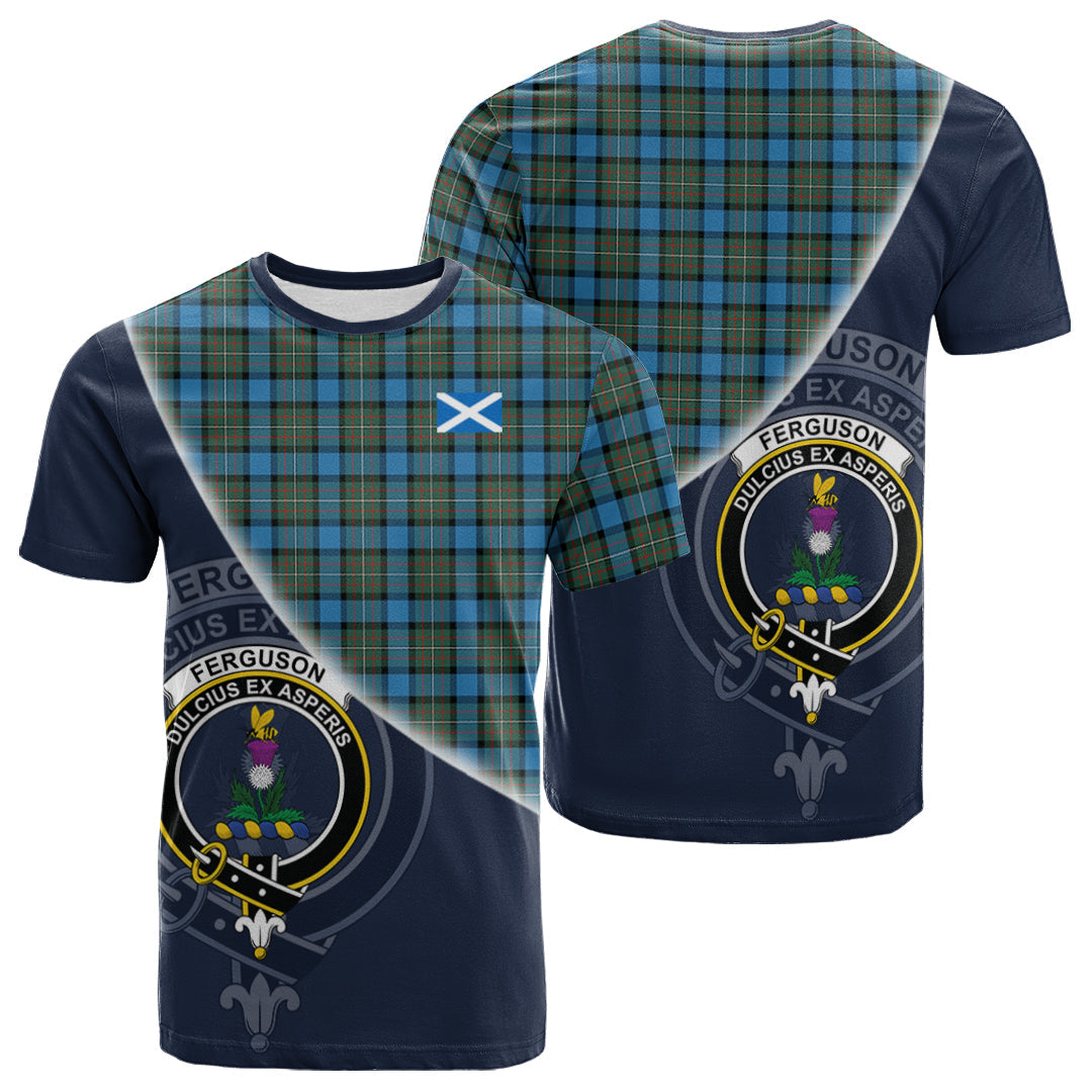 Printivon Fergusson Ancient Tartan Scottish Crest T Shirt