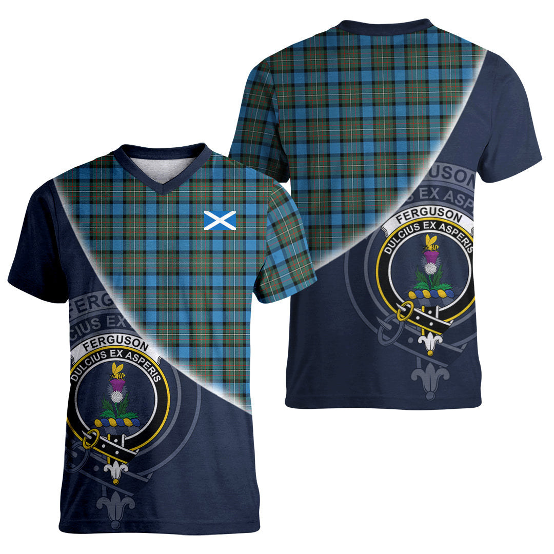Printivon Fergusson Ancient Tartan Scottish Crest T Shirt