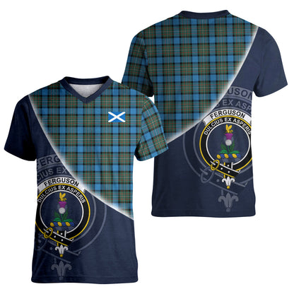 Printivon Fergusson Ancient Tartan Scottish Crest T Shirt