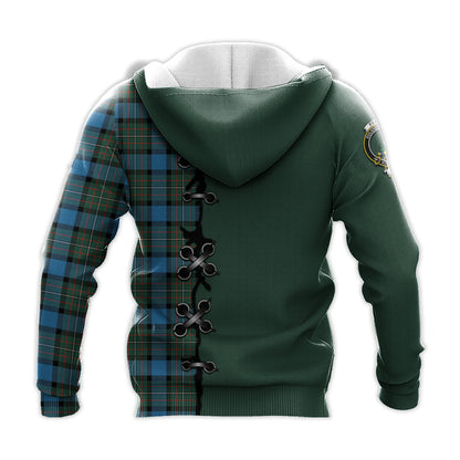Printivon Fergusson Ancient Tartan Hoodie Lion Rampant And Celtic Thistle Style