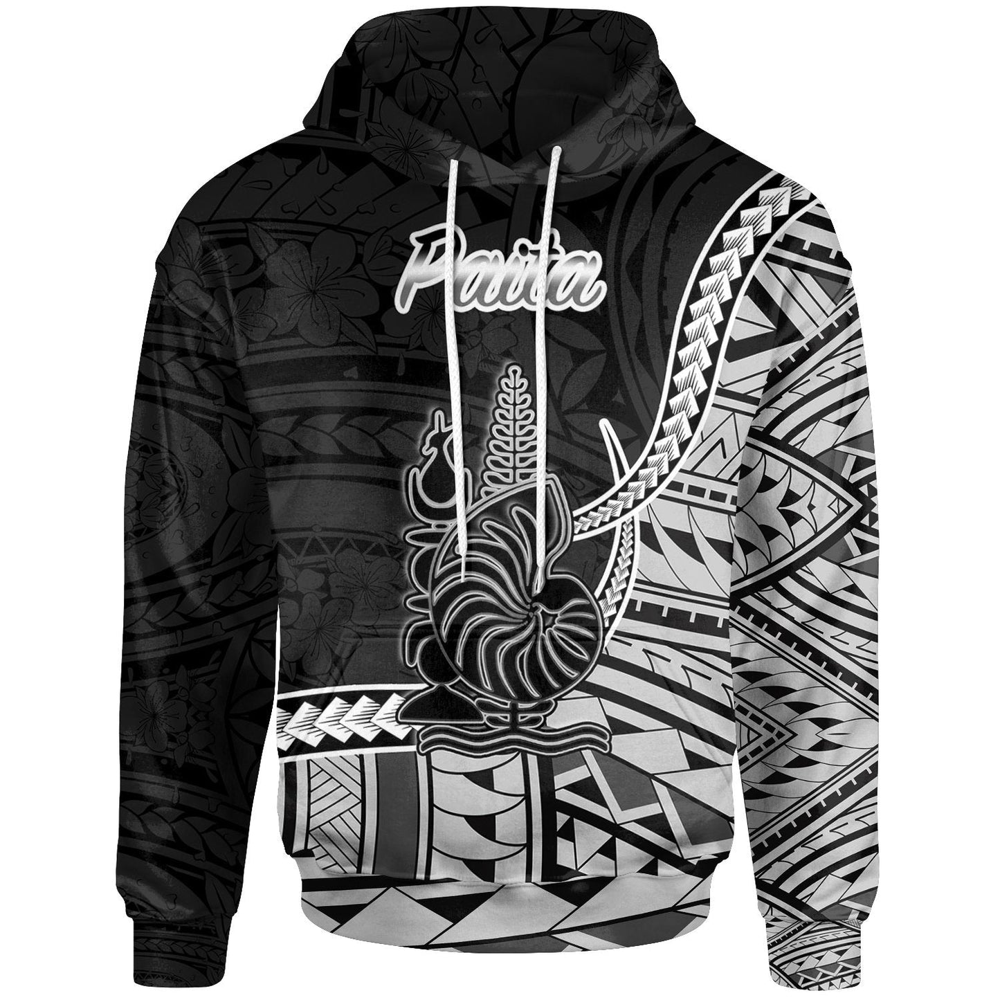 New Caledonia Islands Hoodie Paita Seal Of New Caledonia Polynesian Patterns