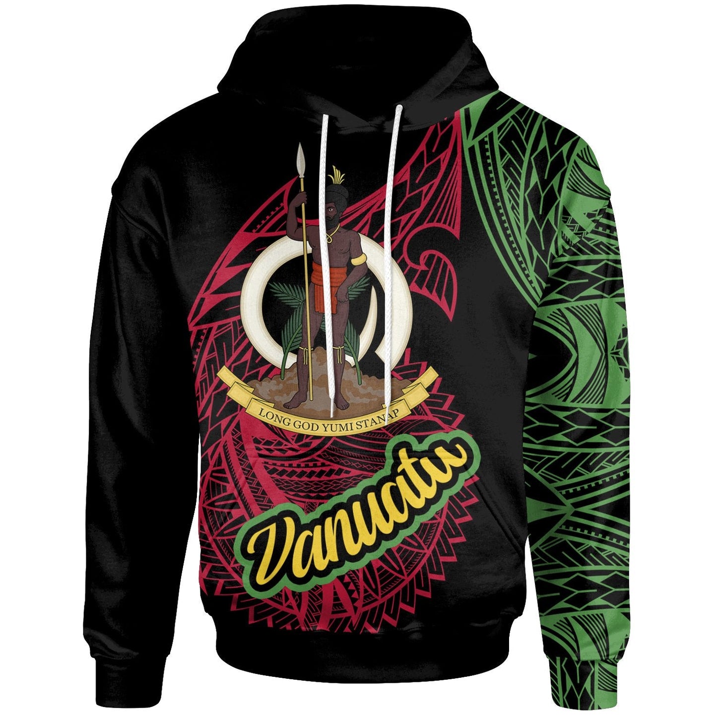 Vanuatu Hoodie Vanuatu Seal Of Vanuatu Polynesian Patterns