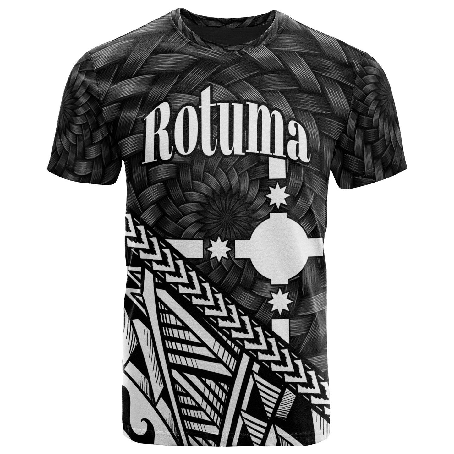 Rotuma T Shirt White Tapa Patterns With Bamboo