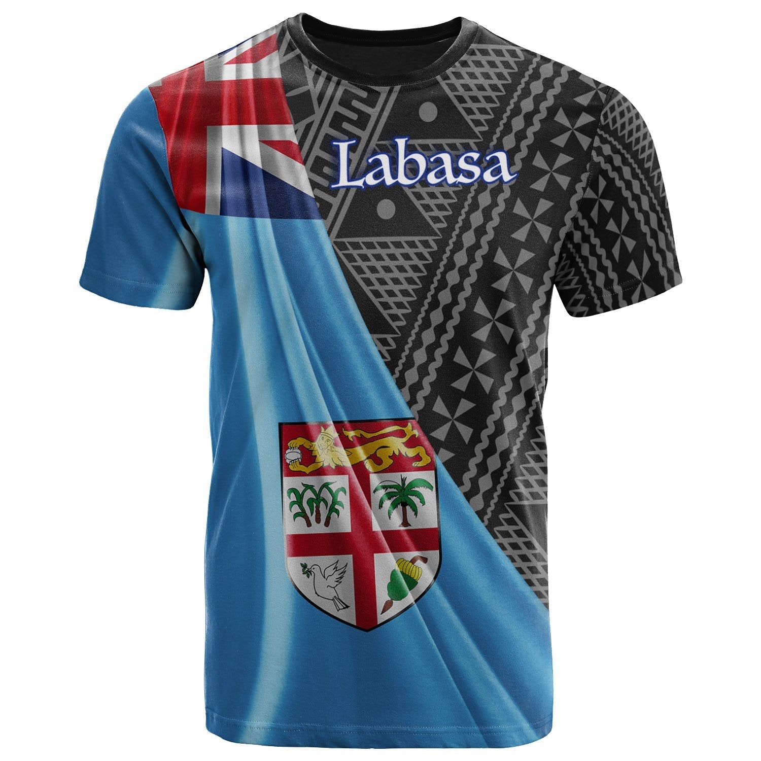 Fiji T Shirt Labasa Fiji Day 50th Anniversary With Tapa Patterns
