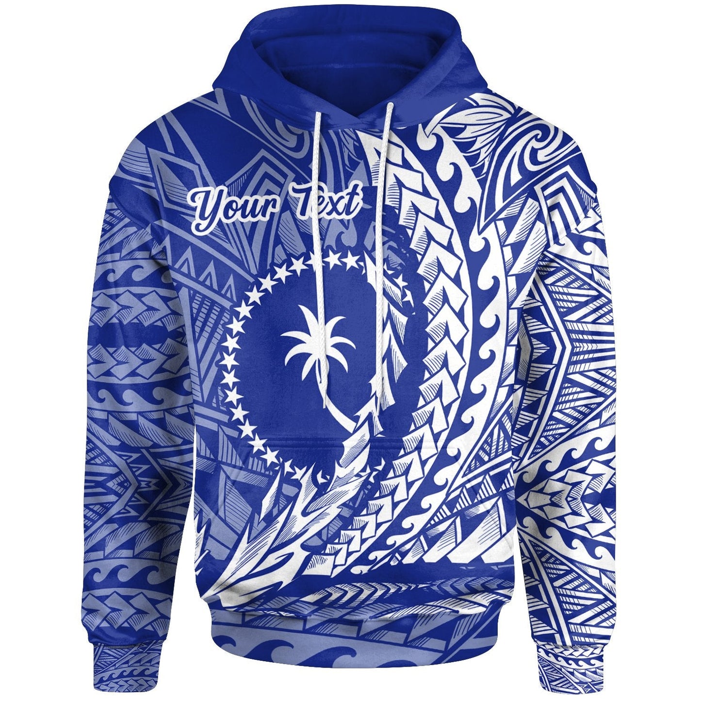 Chuuk State Hoodie Wings Style Flag Color