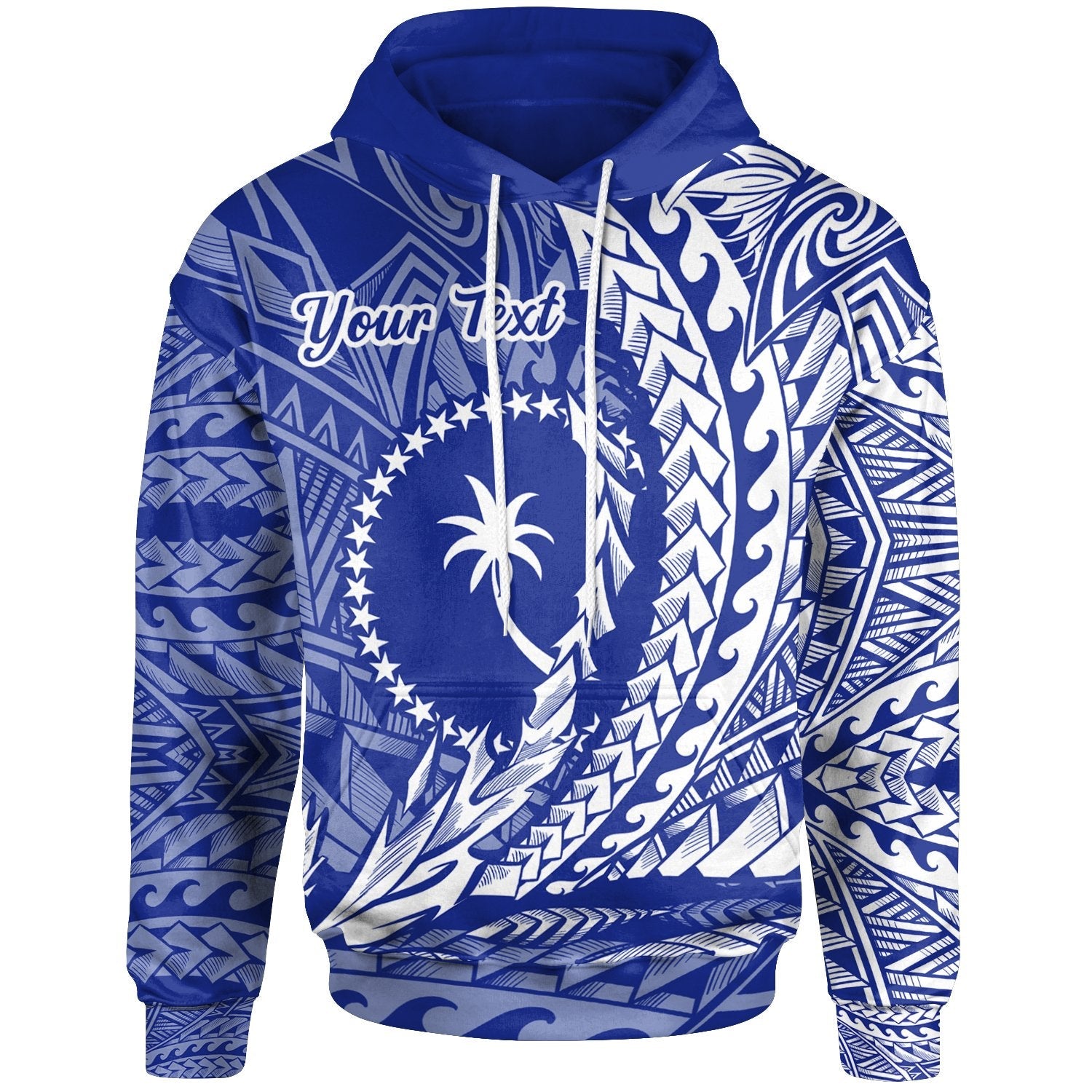Chuuk State Hoodie Wings Style Flag Color