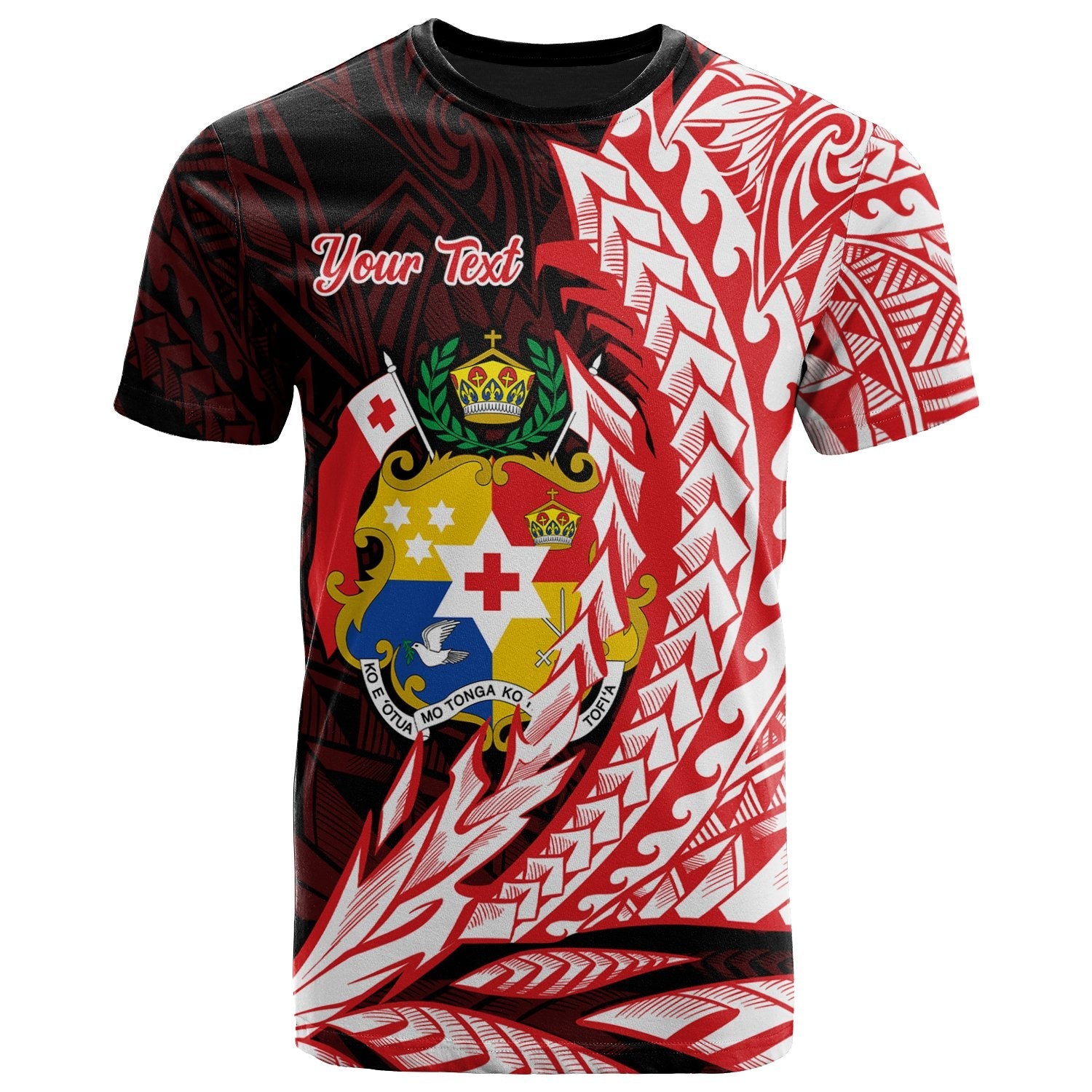 Tonga T - Shirt - Custom Personalised Wings Style