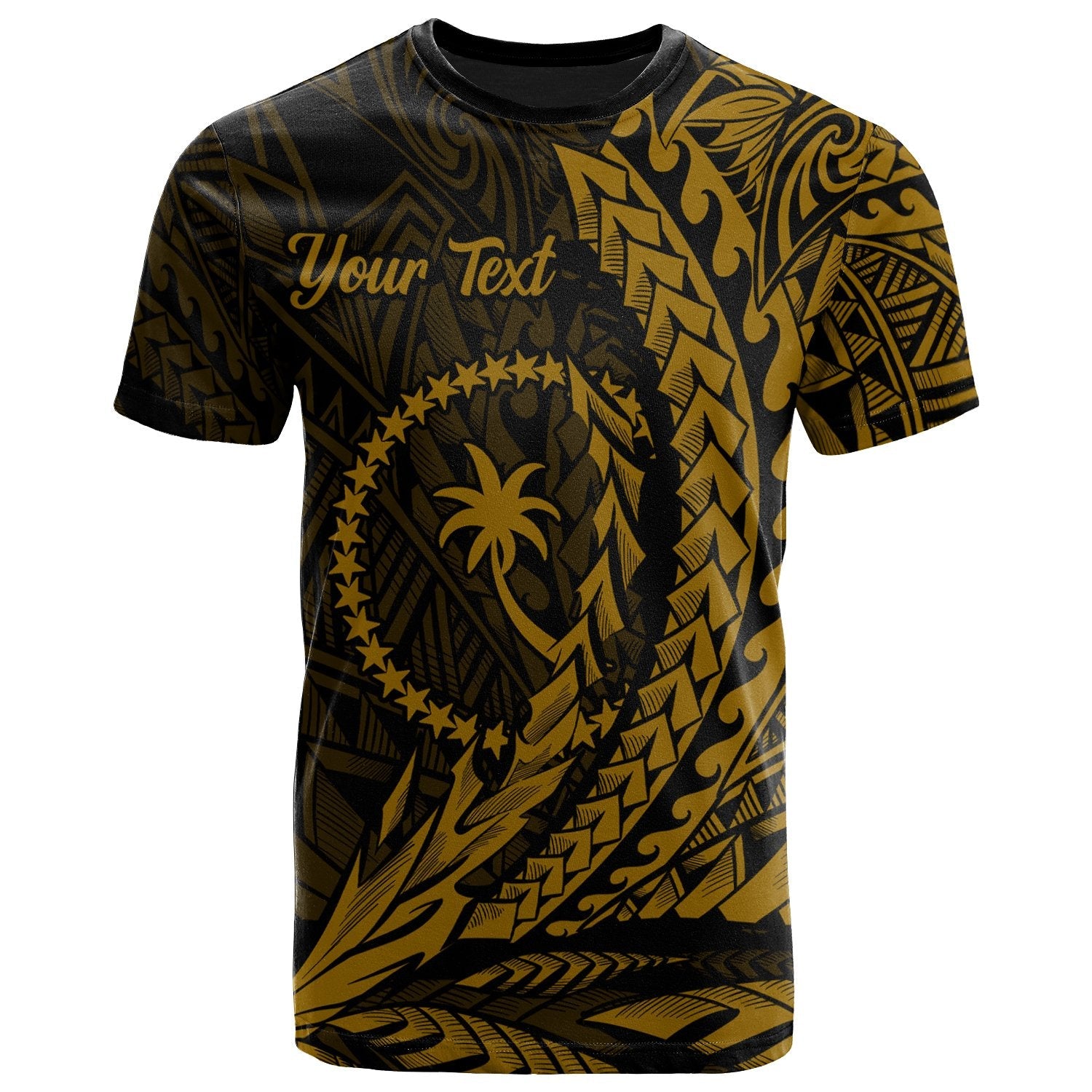 Chuuk State T - Shirt - Gold Custom Personalised Wings Style