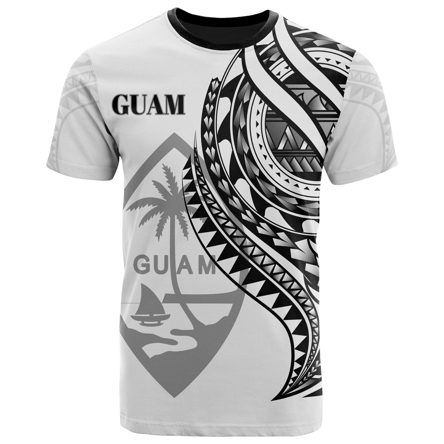 Guam T - Shirt - Black Color Polynesian Patterns Best Guam Ever