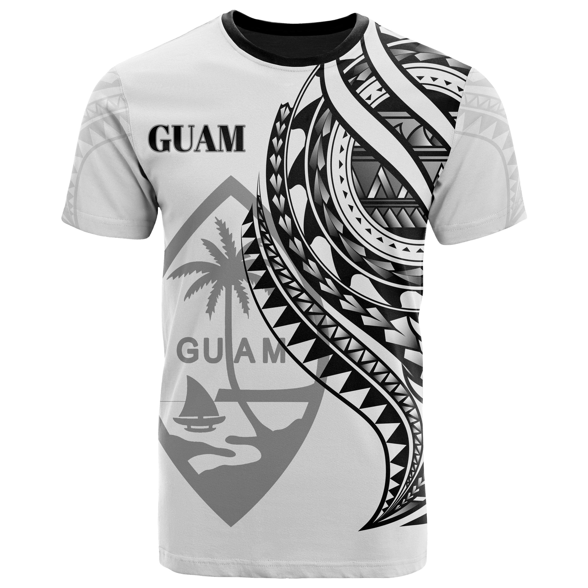 Guam T - Shirt - Black Color Polynesian Patterns Best Guam Ever