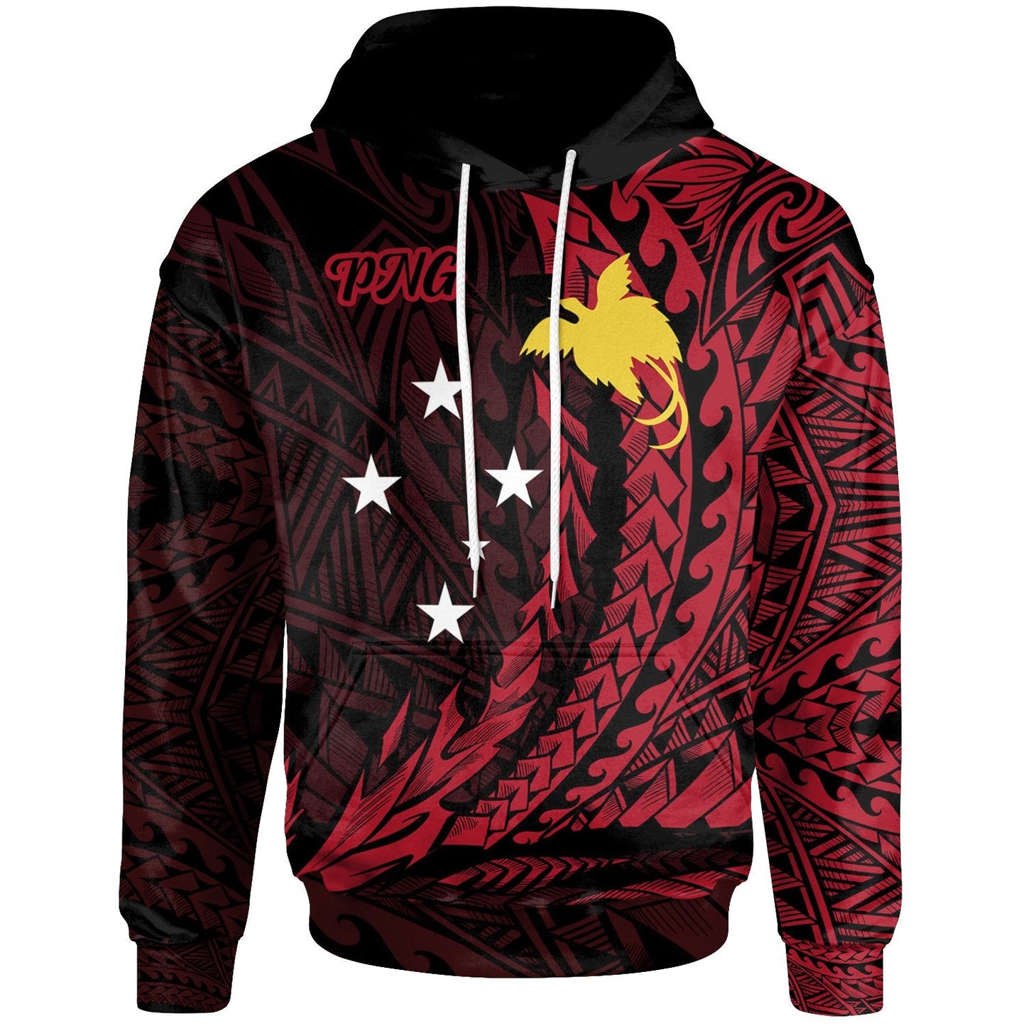 Papua New Guinea Hoodie Wings Style
